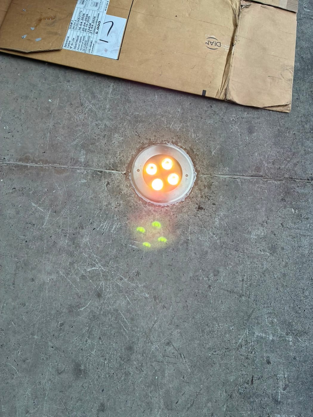Iluminación LED en prueba de encendido